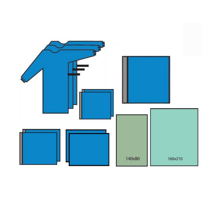 Комплект одягу та покриттів хірургічних №1/4а, стерильний, одноразового використання,ТМ «АХІЛЛ»